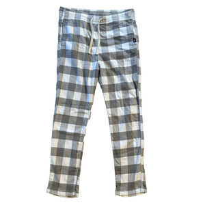 Hollister Sleep Pajama Pants Women’s Large Gray White Plaid Cozy Lounge